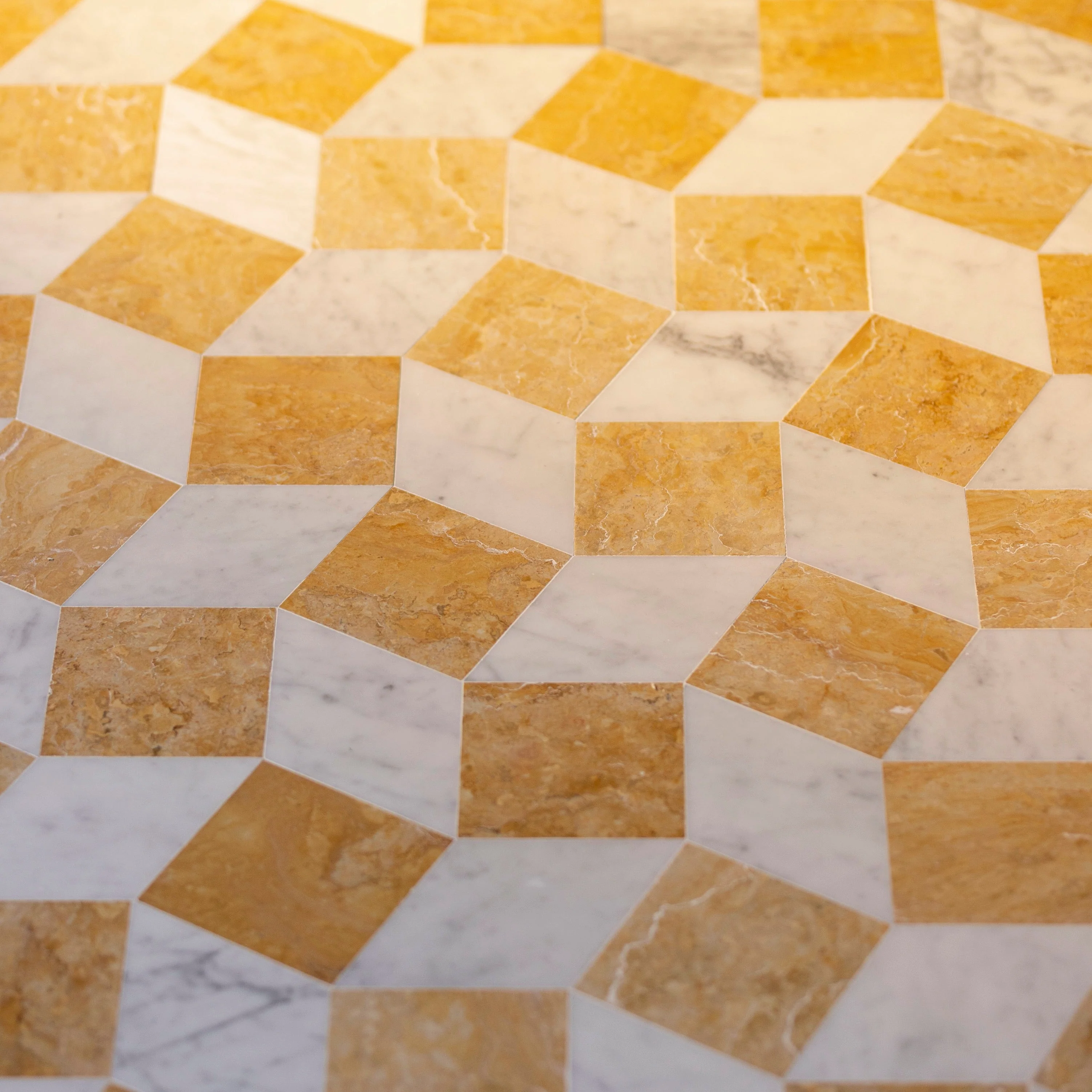 Lombardy in Carrara + Giallo Reale - Storm Tile LLC