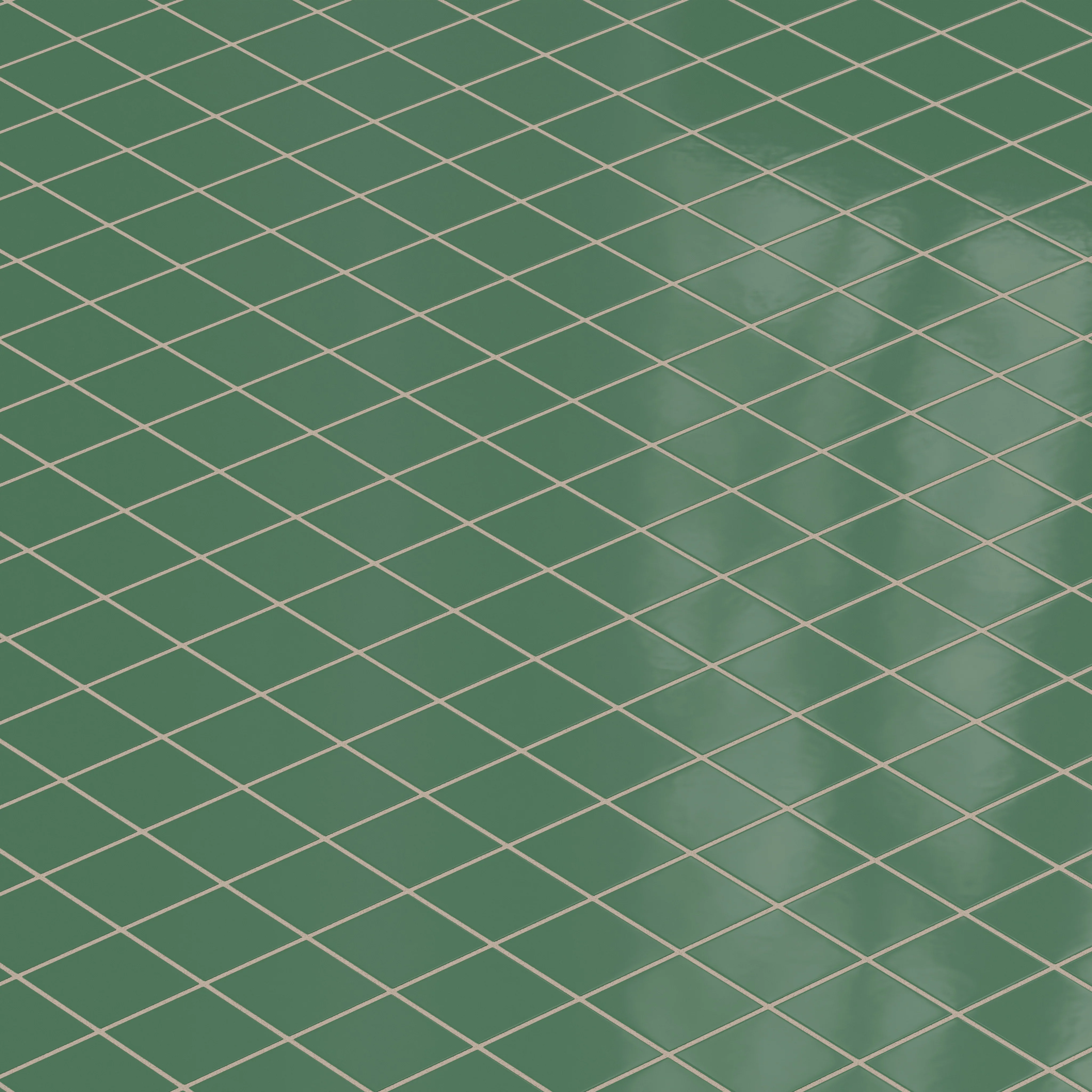 3x3 Straight Set Sheeted Natural Press Ceramic Mosaic Tile in Viridian Gloss - Storm Tile LLC
