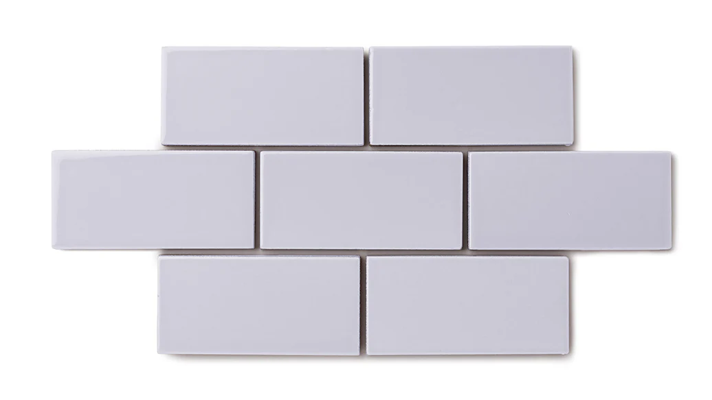 3x3 Straight Set Sheeted Natural Press Ceramic Mosaic Tile in Amethyst Gloss - Storm Tile LLC