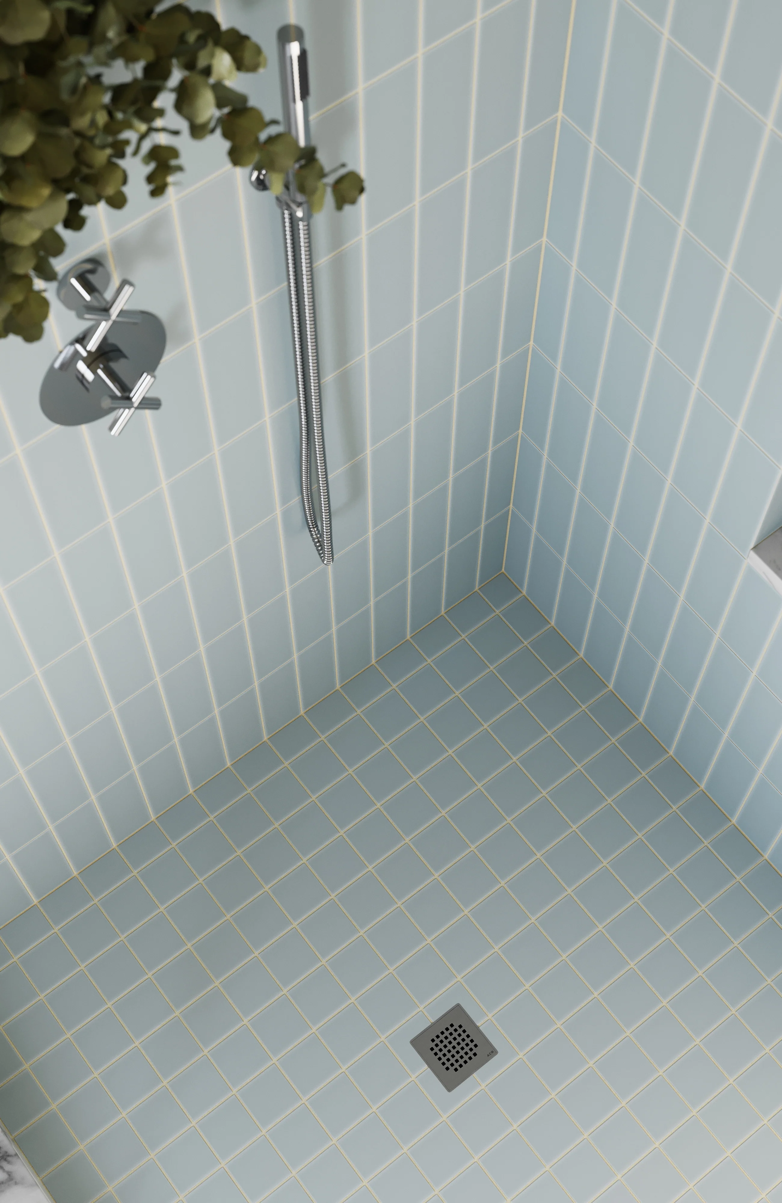 3x3 Straight Set Sheeted Natural Press Ceramic Mosaic Tile in Hood River Matte - Storm Tile LLC