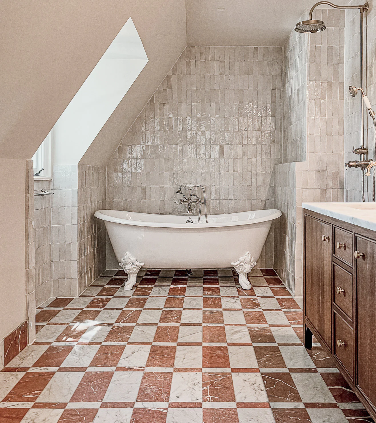 Verona in Carrara + Rosso Alicante - Storm Tile LLC