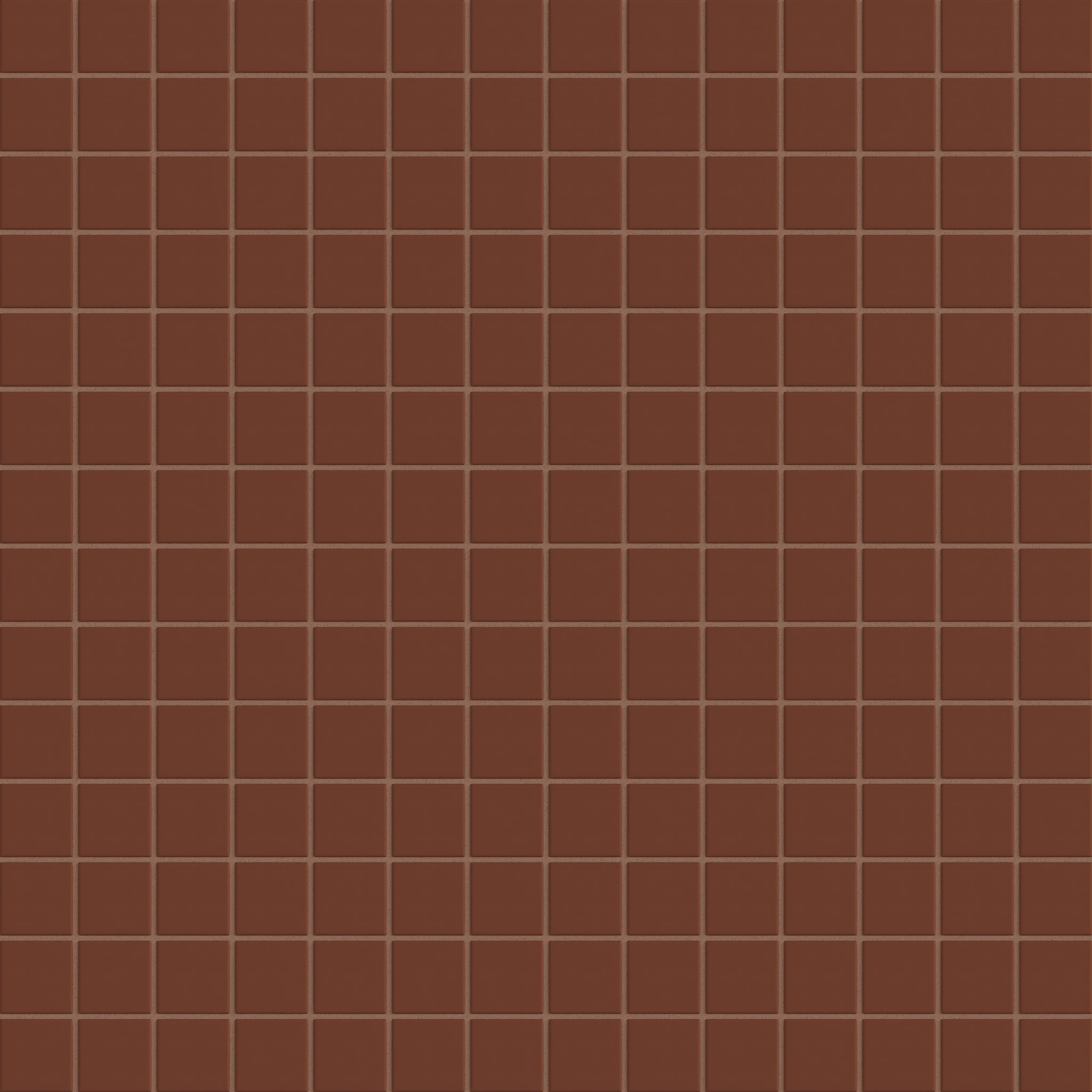 2x2 Straight Set Sheeted Natural Press Ceramic Mosaic Tile in Red Iron Oxide Matte - Storm Tile LLC