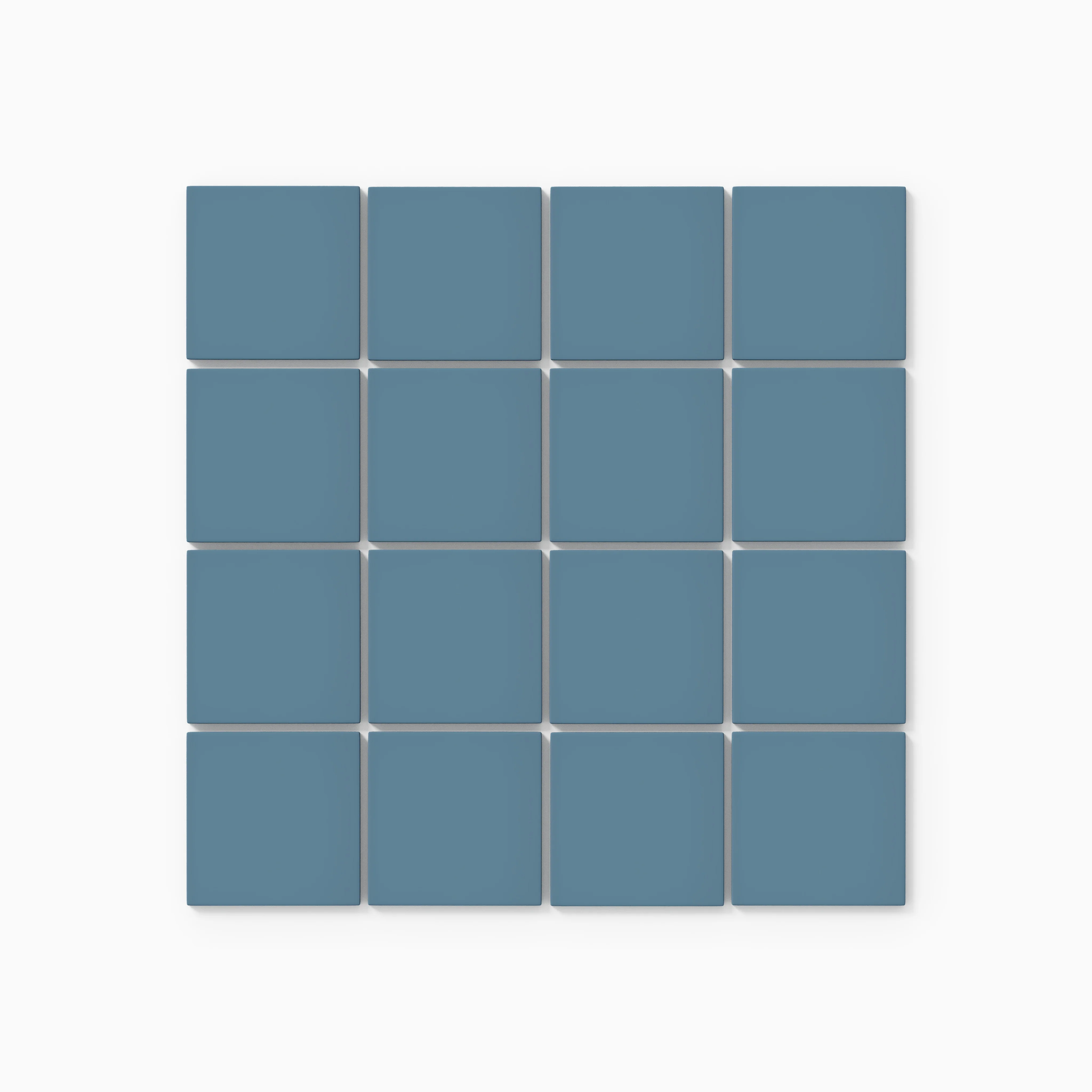 3x3 Straight Set Sheeted Natural Press Ceramic Mosaic Tile in Azurite Matte - Storm Tile LLC