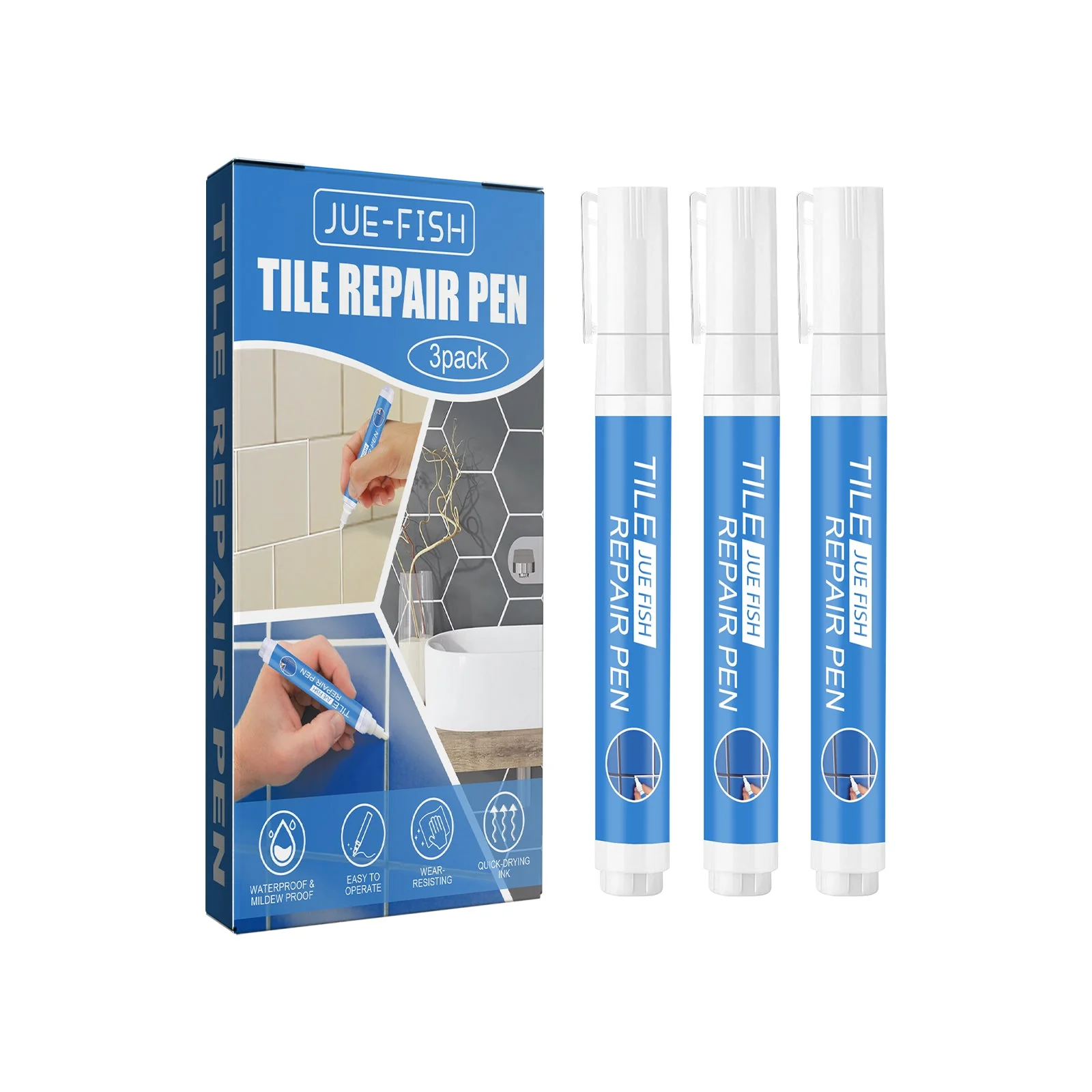 Tile Repair Pen Waterproof Mildew Resistant Tile Repair Pen For Bathroom Floor Crevices - Storm Tile LLC
