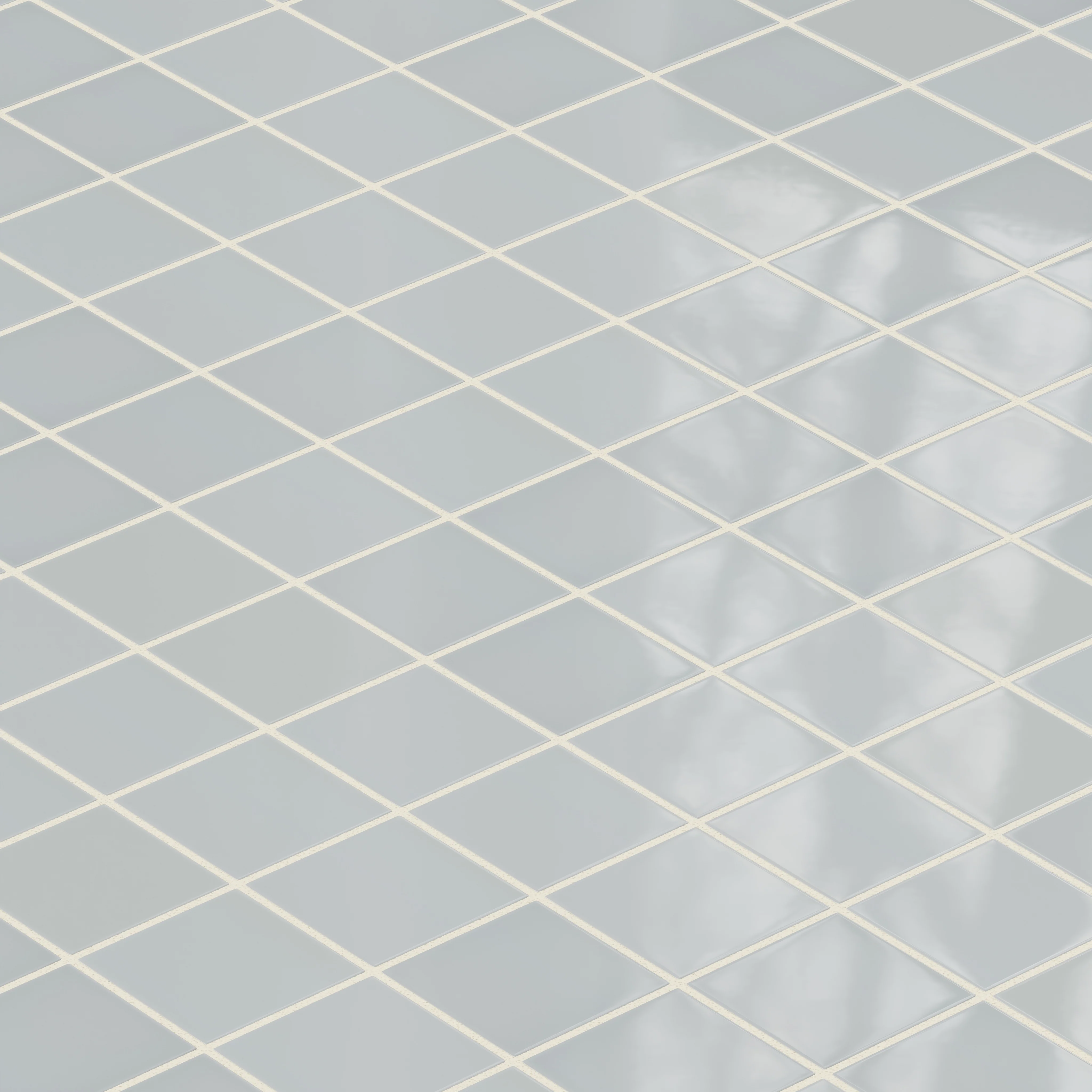 3x3 Straight Set Sheeted Natural Press Ceramic Mosaic Tile in Alberta Blue Gloss - Storm Tile LLC