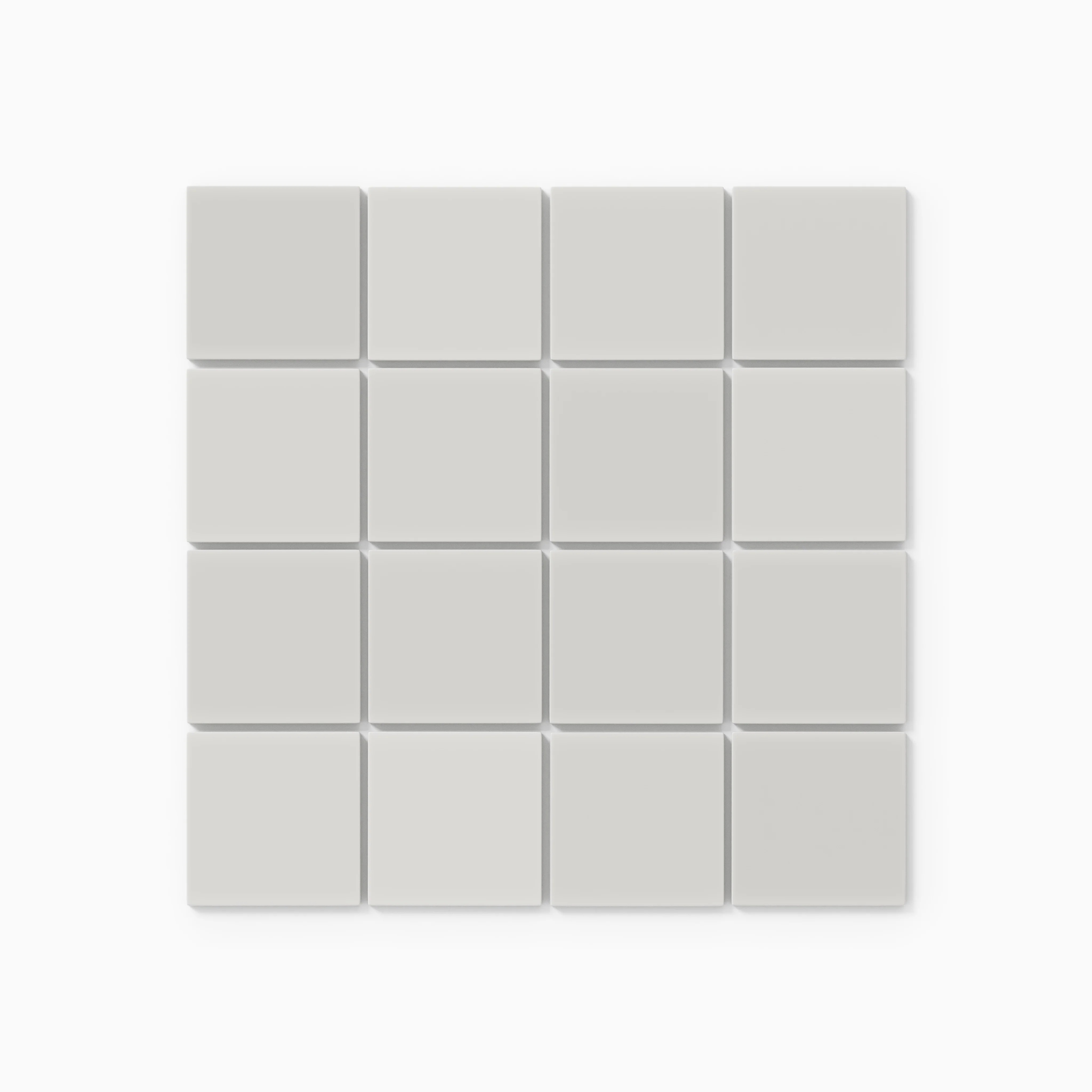 3x3 Straight Set Sheeted Natural Press Ceramic Mosaic Tile in Cloud Cover Gloss - Storm Tile LLC