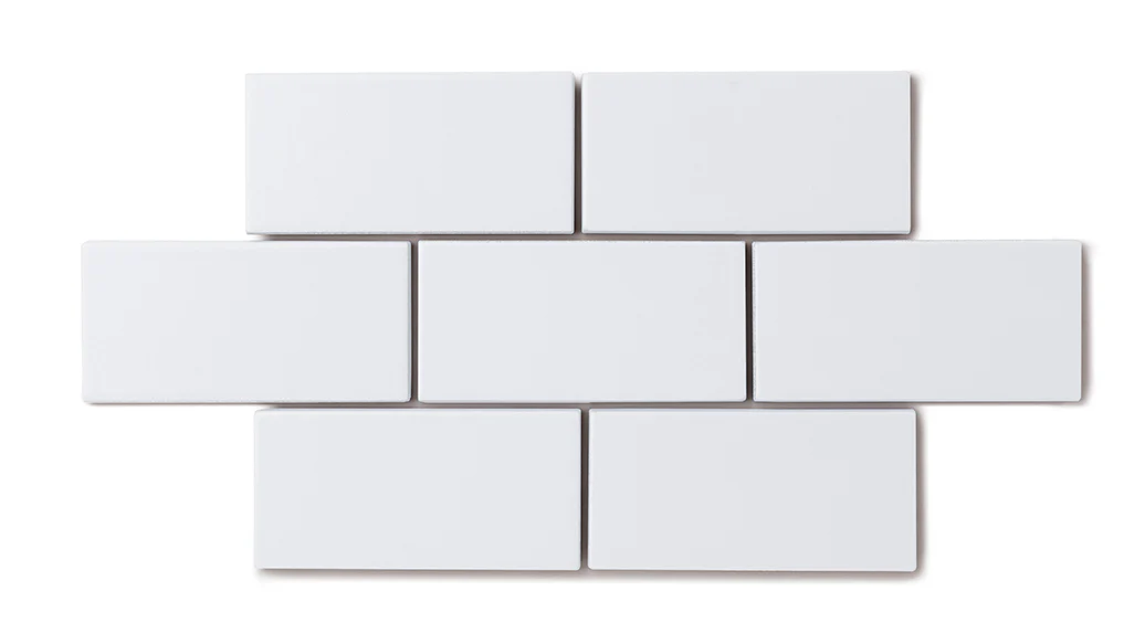 3x3 Straight Set Sheeted Natural Press Ceramic Mosaic Tile in Tin Oxide Matte - Storm Tile LLC