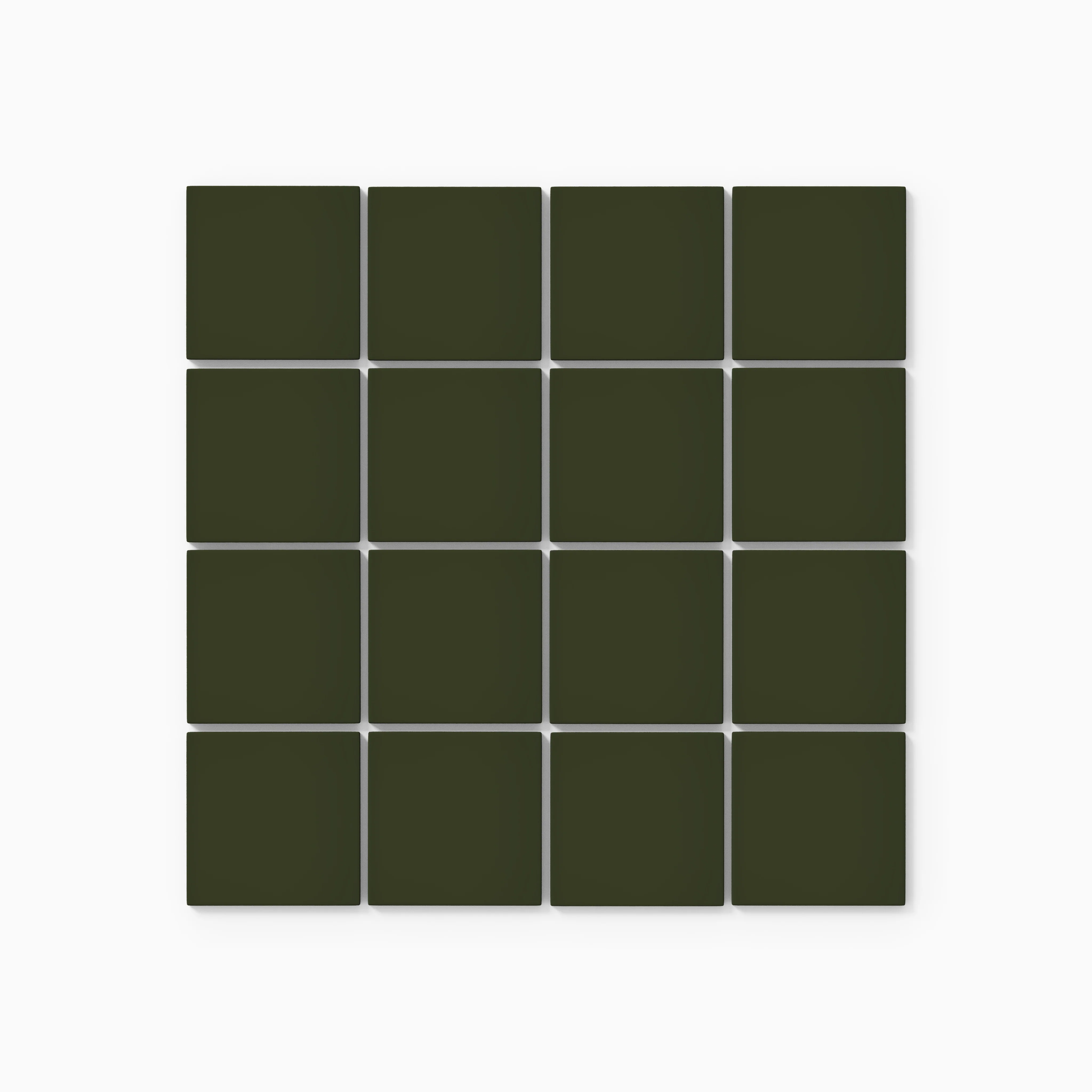 3x3 Straight Set Sheeted Natural Press Ceramic Mosaic Tile in Green Apatite Matte - Storm Tile LLC