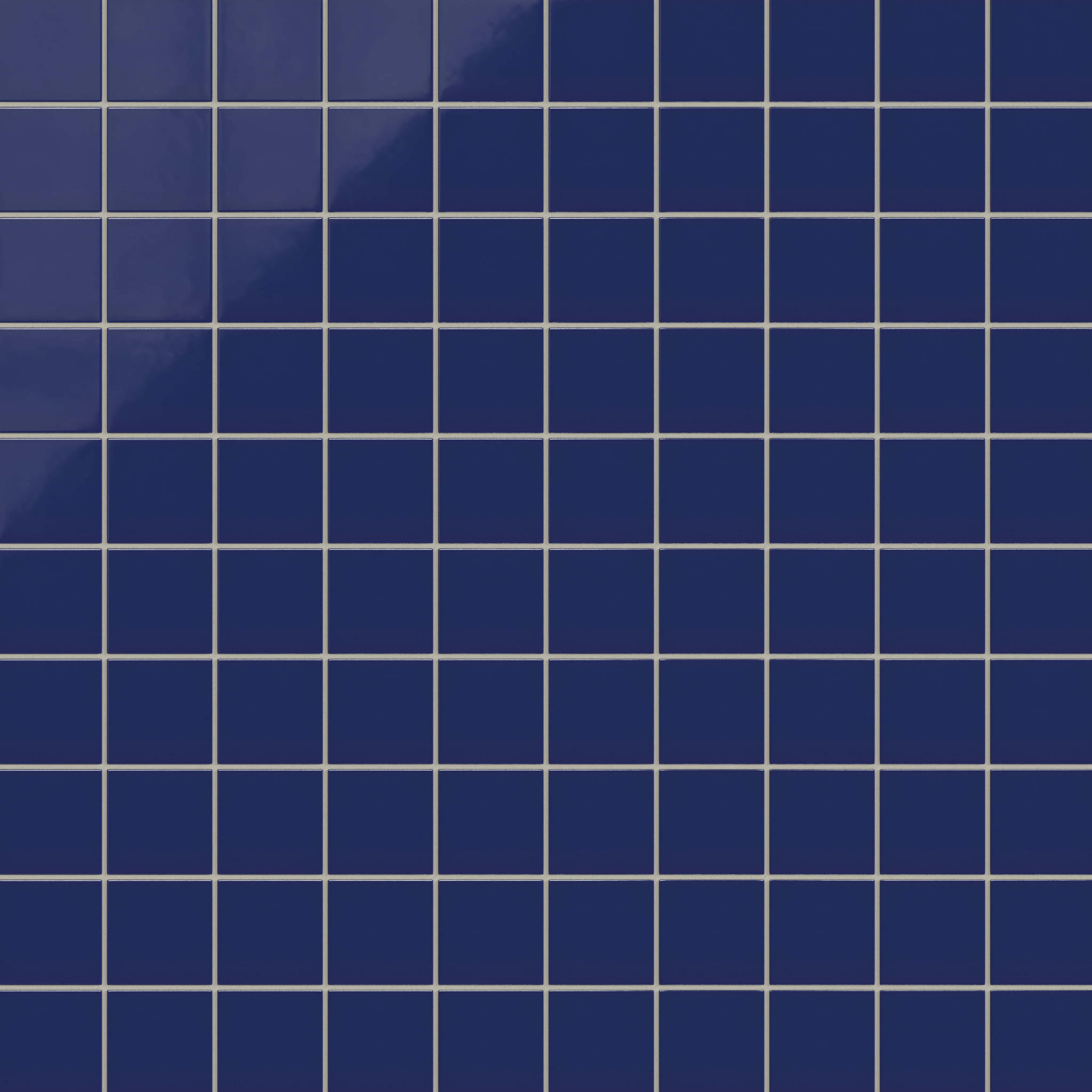 3x3 Straight Set Sheeted Natural Press Ceramic Mosaic Tile in Ultramarine Gloss - Storm Tile LLC