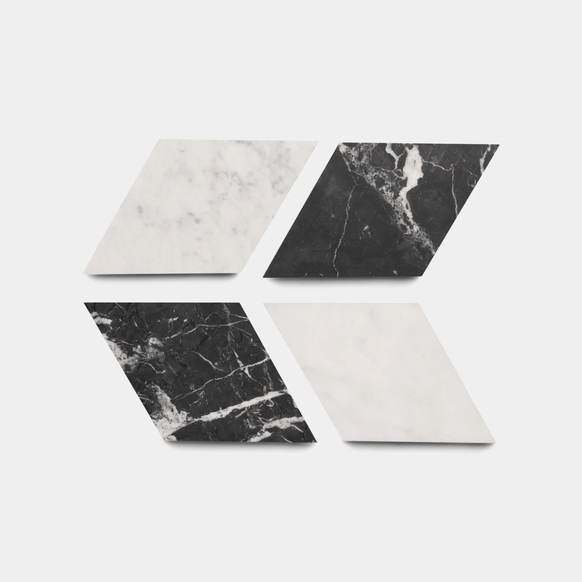 Diamante in Carrara + Nero Marquina - Storm Tile LLC