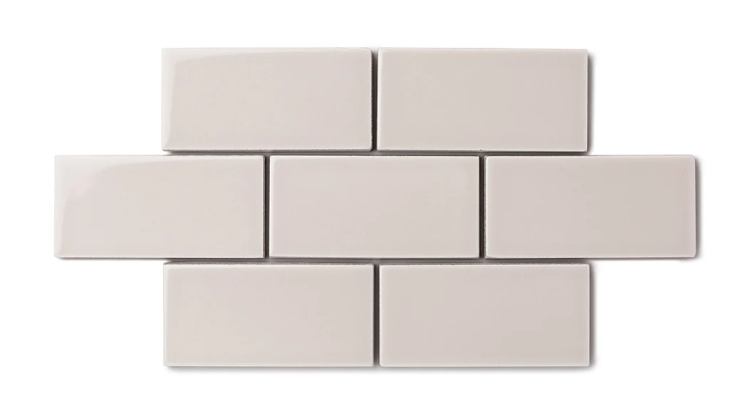 2x4 Straight Set Sheeted Natural Press Ceramic Mosaic Tile in Tyrian Purple Gloss - Storm Tile LLC