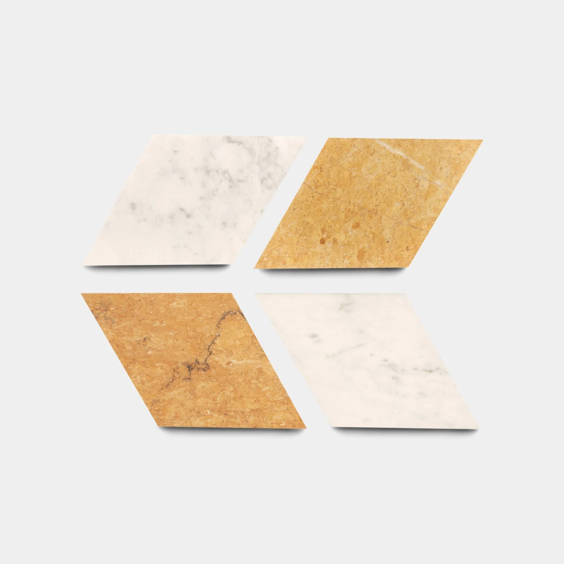 Diamante in Carrara + Giallo Reale - Storm Tile LLC