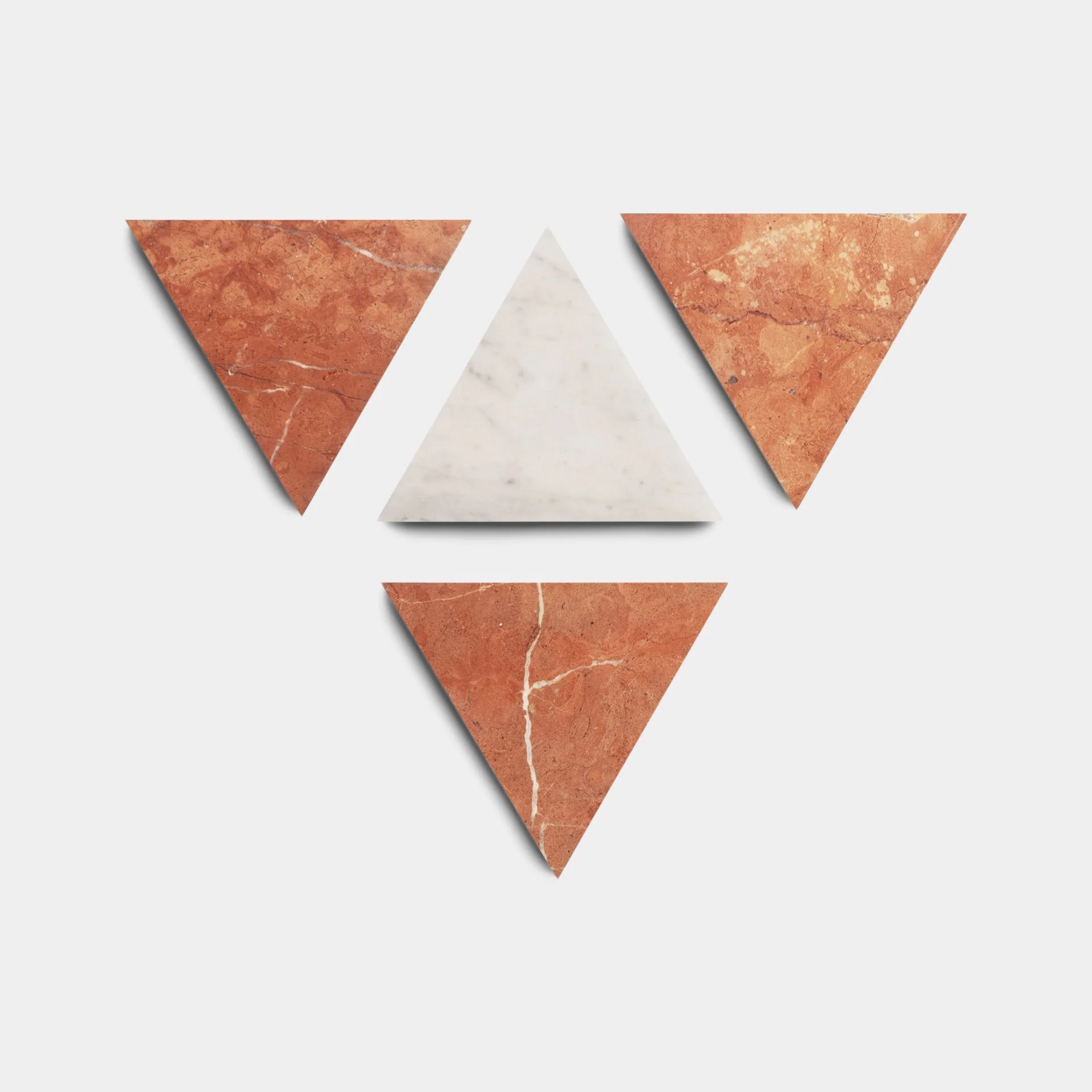 Isola in Carrara + Rosso Alicante - Storm Tile LLC