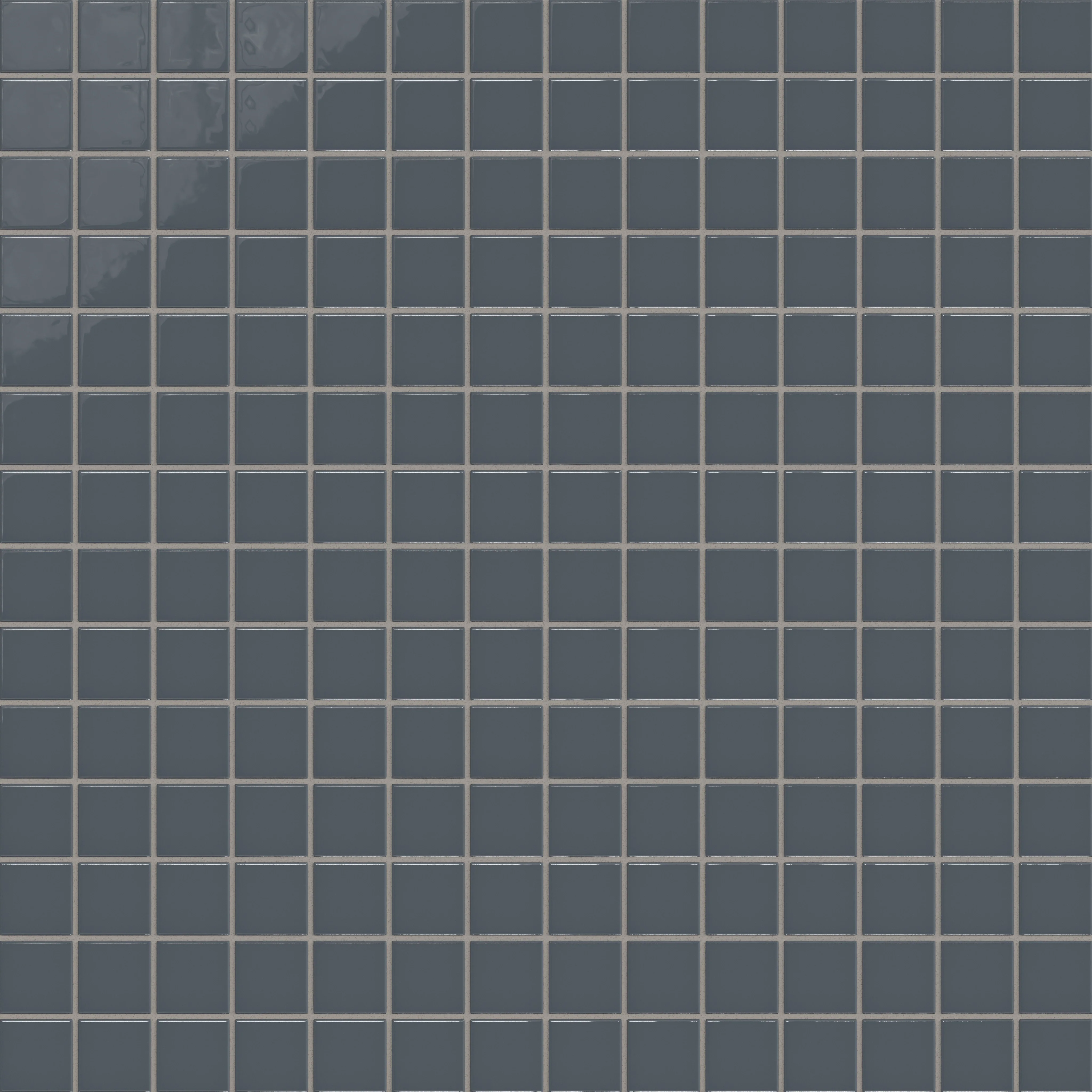 2x2 Straight Set Sheeted Natural Press Ceramic Mosaic Tile in Indigo Gloss - Storm Tile LLC