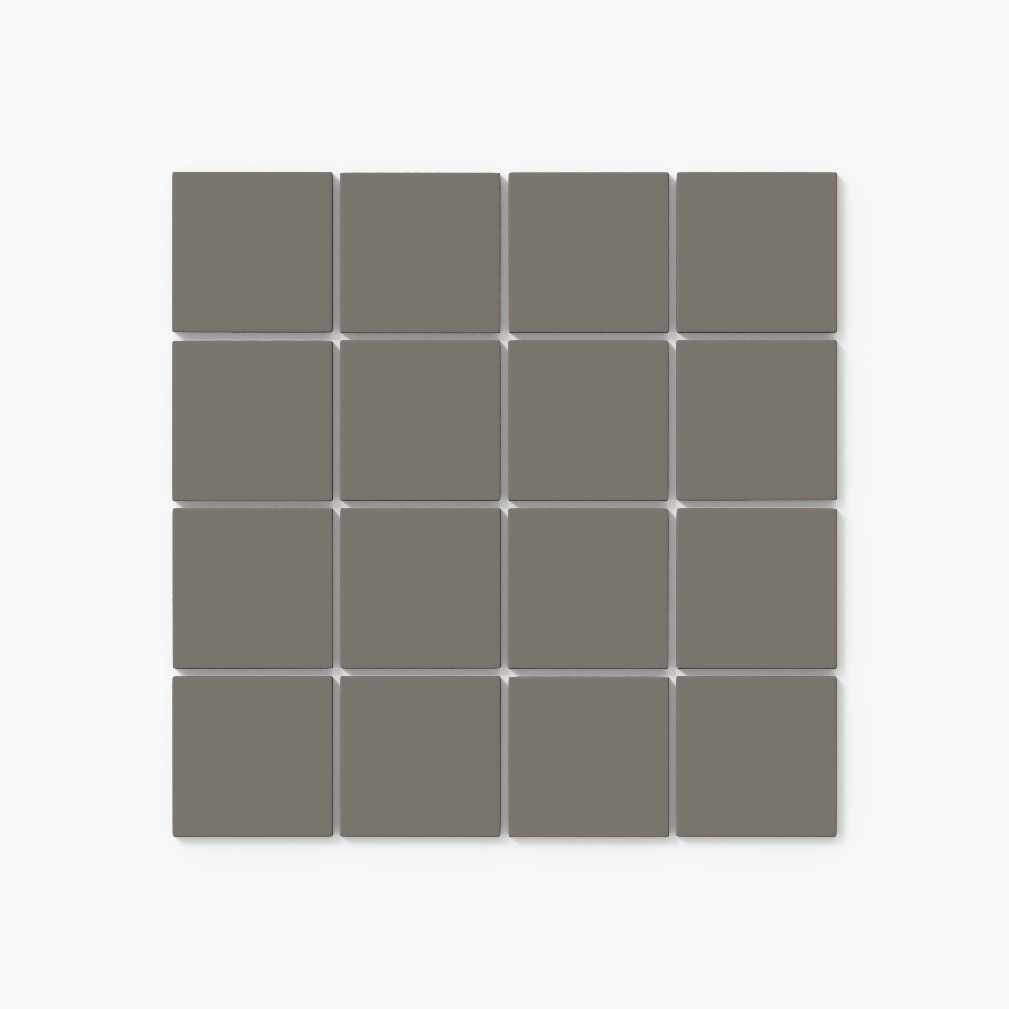 3x3 Straight Set Sheeted Natural Press Ceramic Mosaic Tile in Timberline Matte - Storm Tile LLC