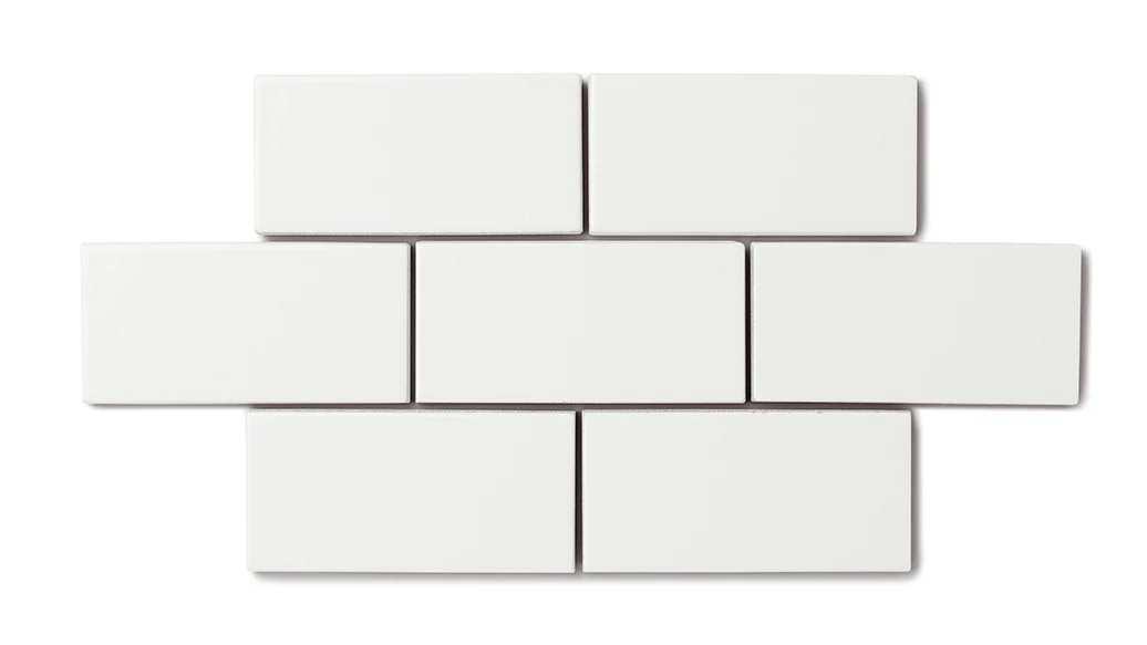 2x4 Half Offset Sheeted Natural Press Ceramic Mosaic Tile in Zinc Gloss - Storm Tile LLC