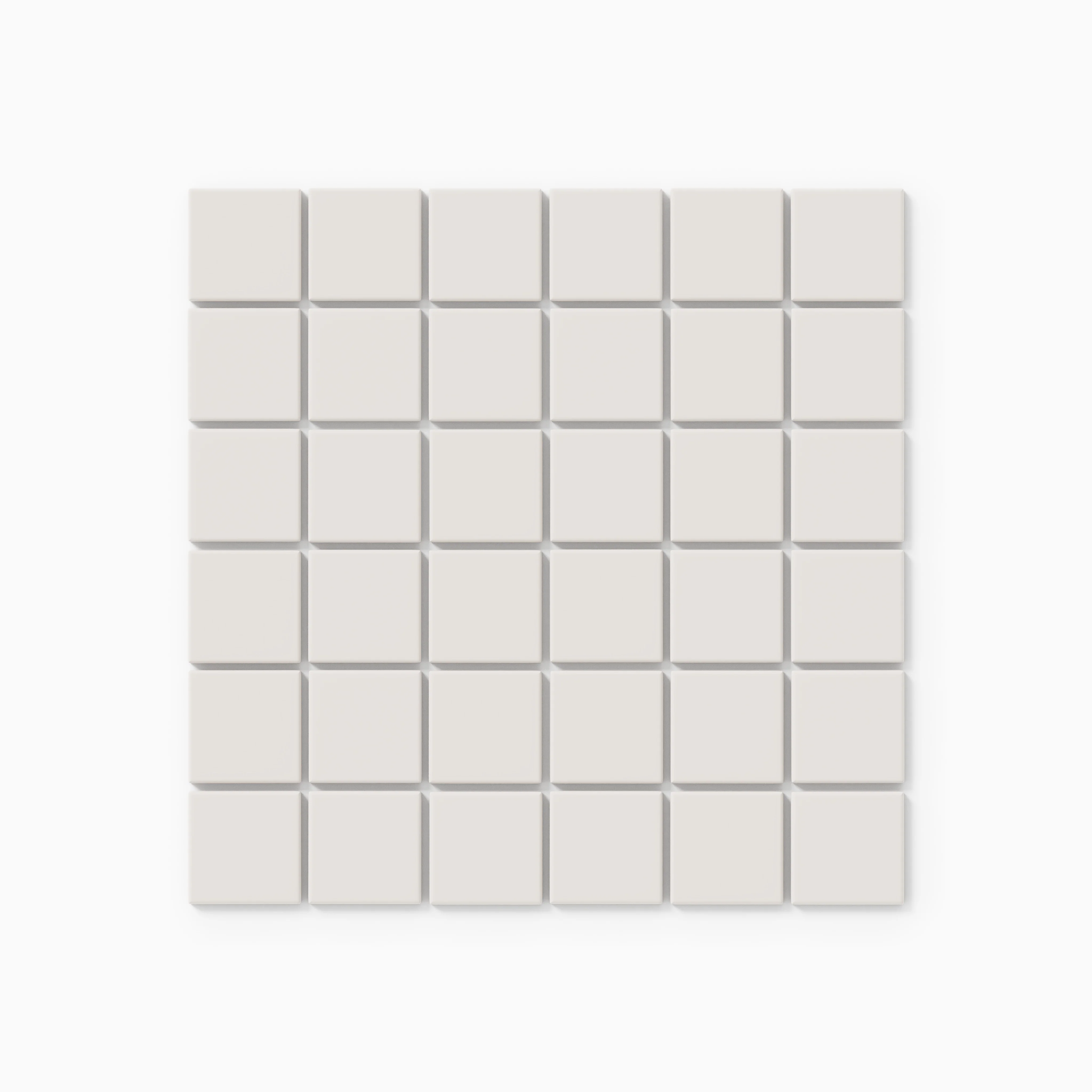 2x2 Straight Set Sheeted Natural Press Ceramic Mosaic Tile in Pearl Matte - Storm Tile LLC