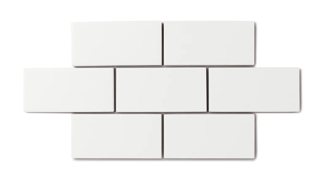 2x4 Straight Set Sheeted Natural Press Ceramic Mosaic Tile in Zinc Matte - Storm Tile LLC