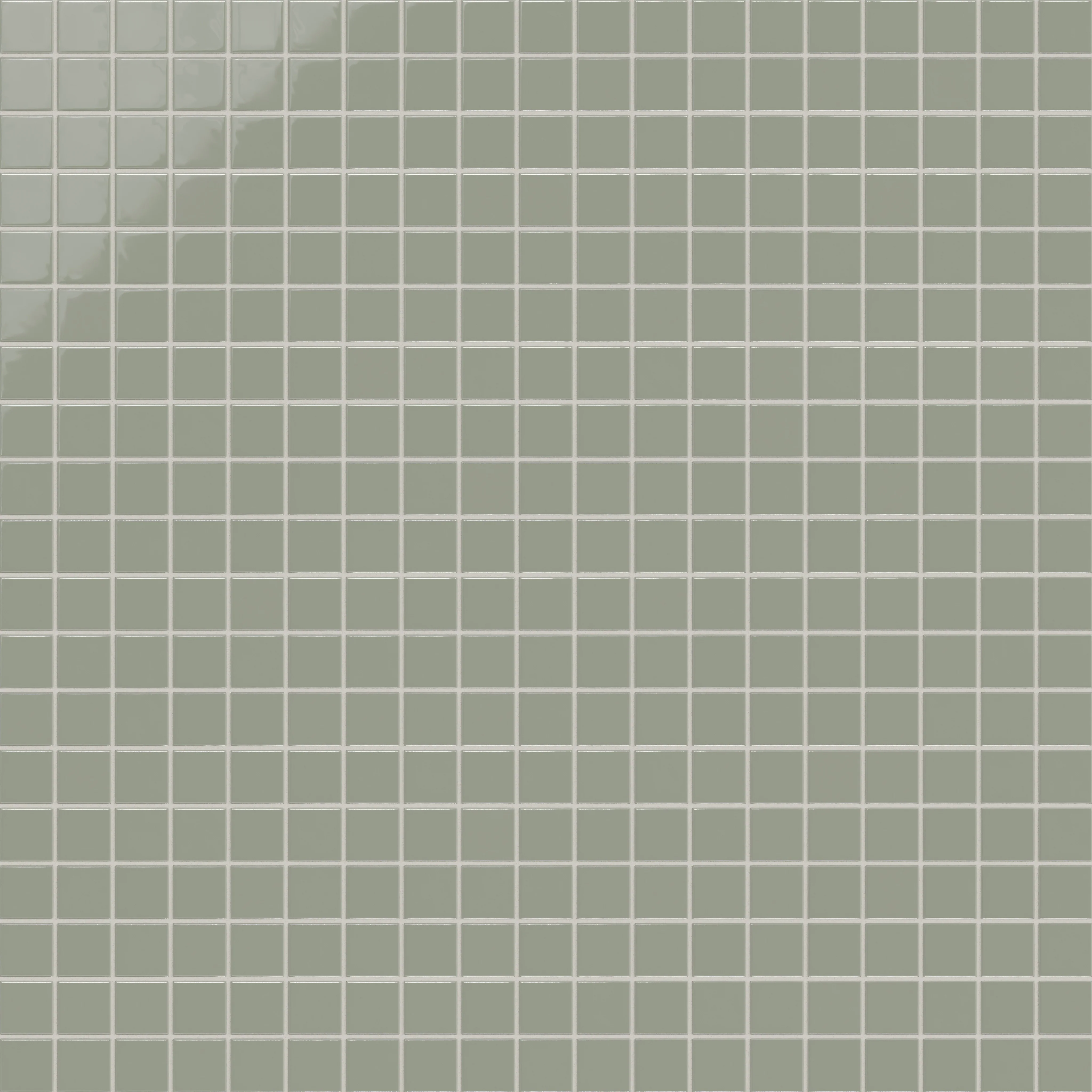 2x2 Straight Set Sheeted Natural Press Ceramic Mosaic Tile in Terre Verte Gloss - Storm Tile LLC