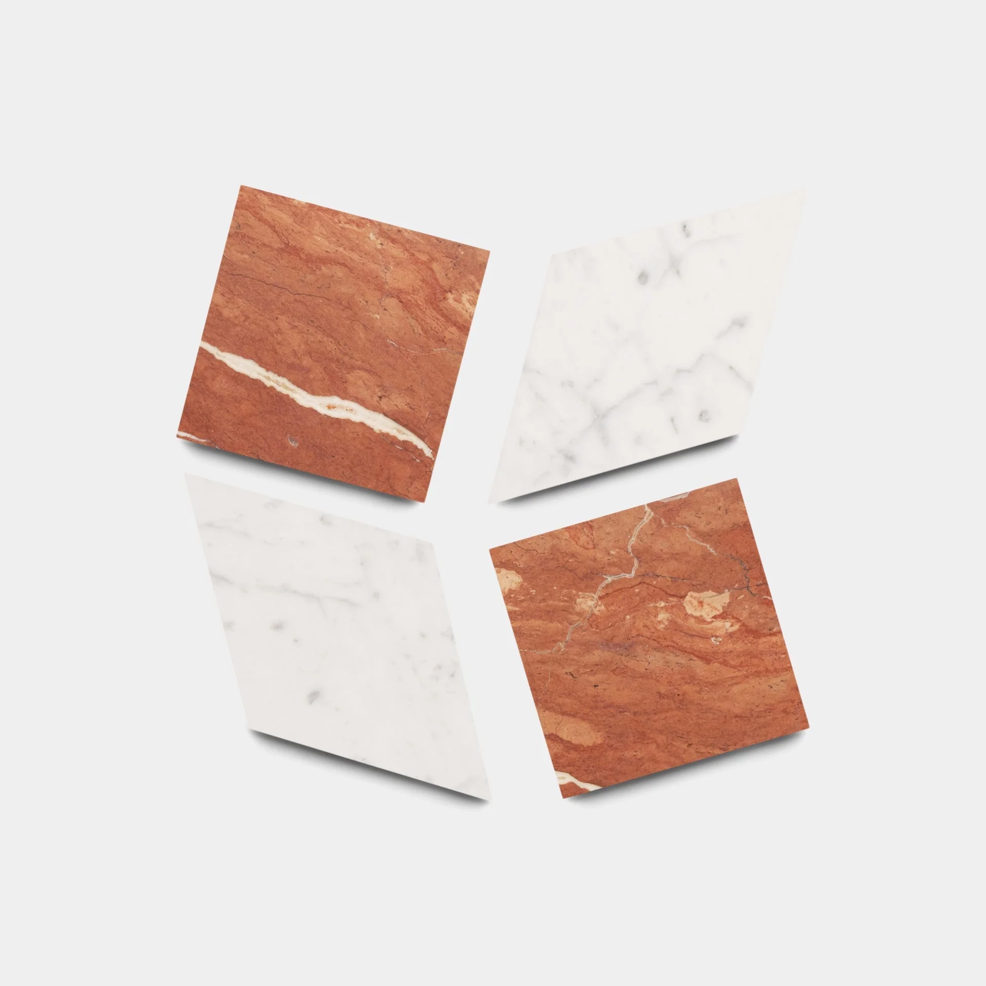 Lombardy in Carrara + Rosso Alicante - Storm Tile LLC