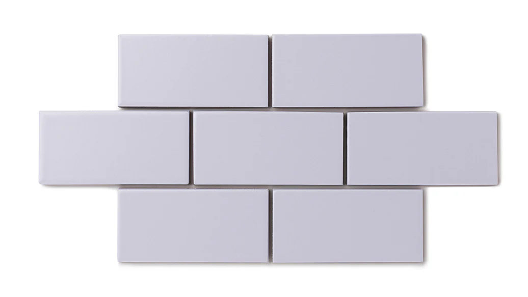 2x2 Straight Set Sheeted Natural Press Ceramic Mosaic Tile in Amethyst Matte - Storm Tile LLC