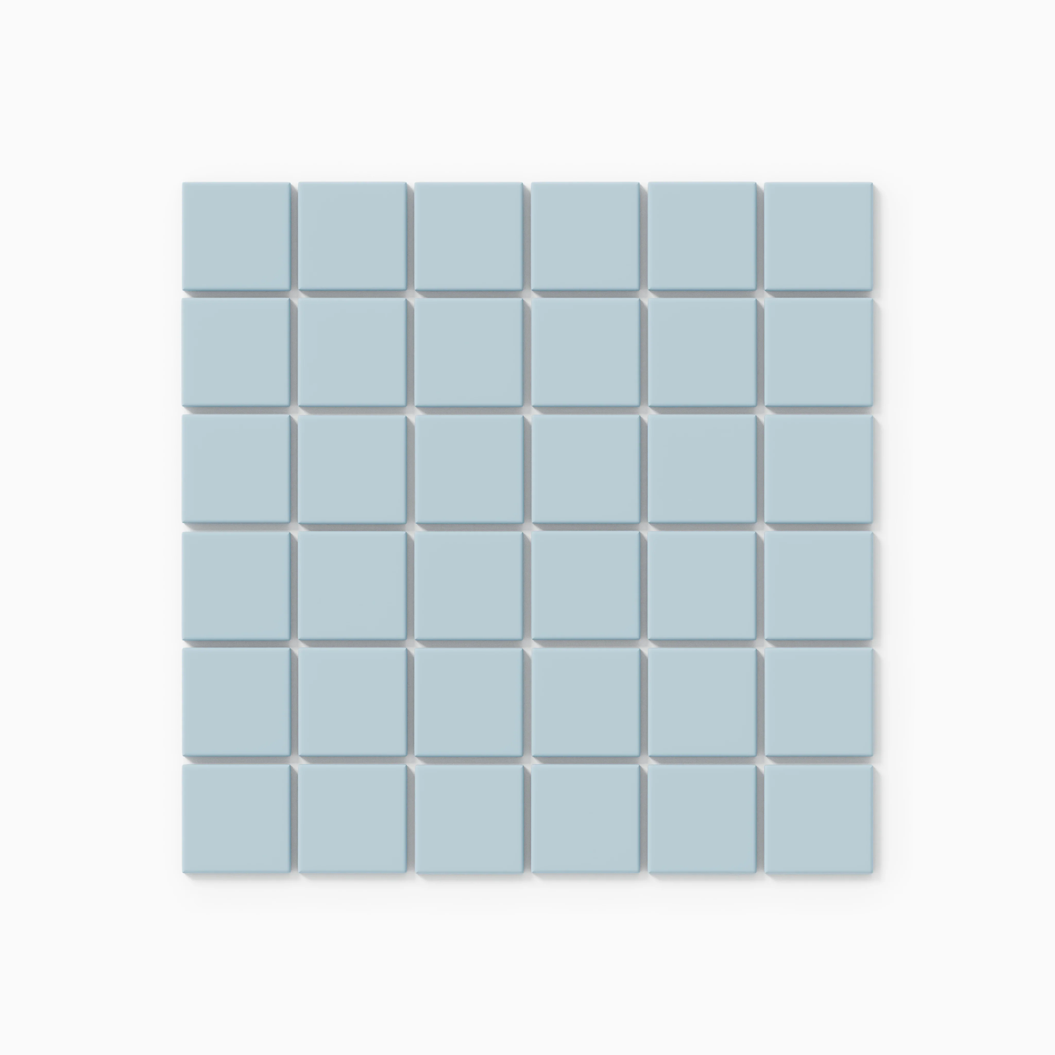 2x2 Straight Set Sheeted Natural Press Ceramic Mosaic Tile in Egyptian Blue Matte - Storm Tile LLC