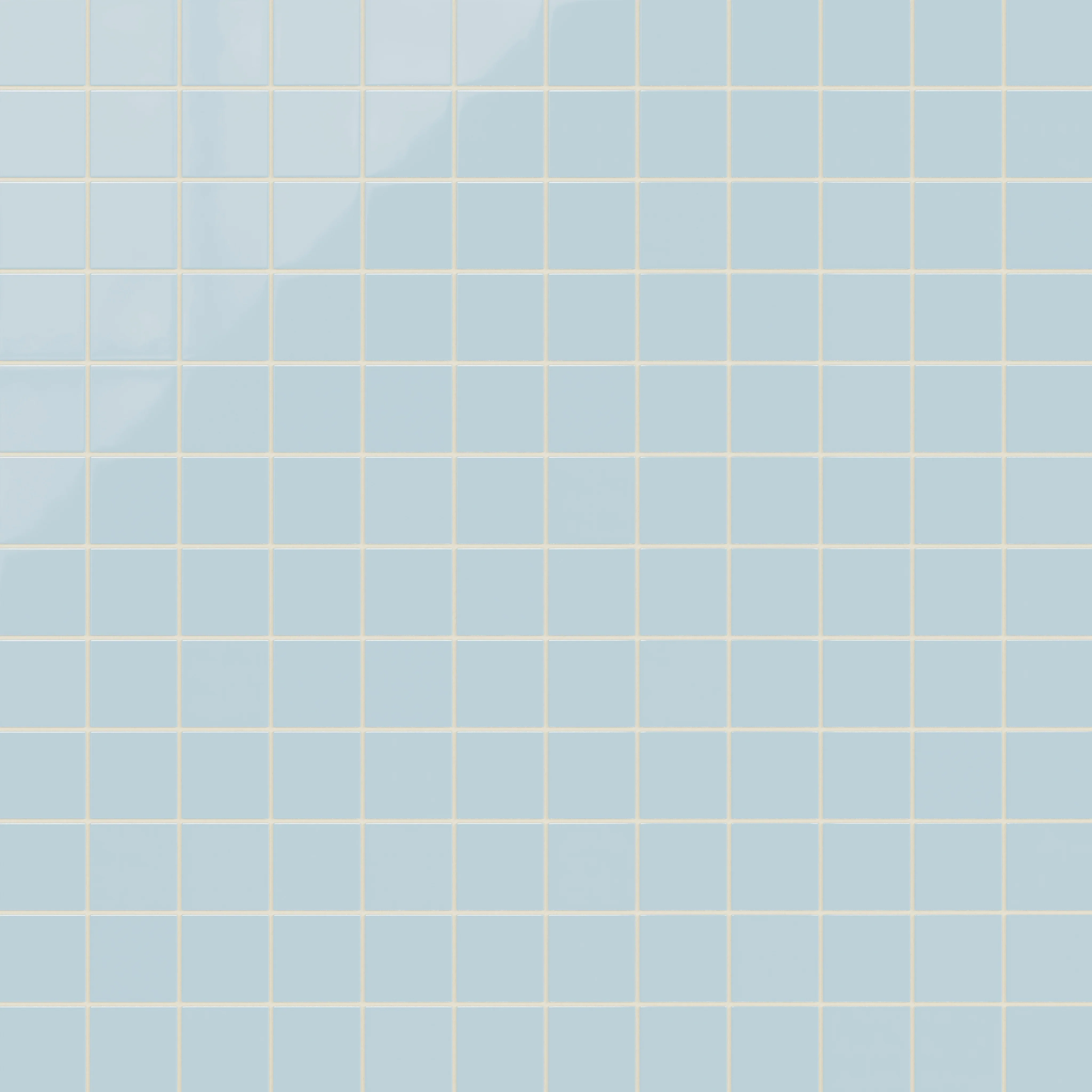 3x3 Straight Set Sheeted Natural Press Ceramic Mosaic Tile in Egyptian Blue Gloss - Storm Tile LLC