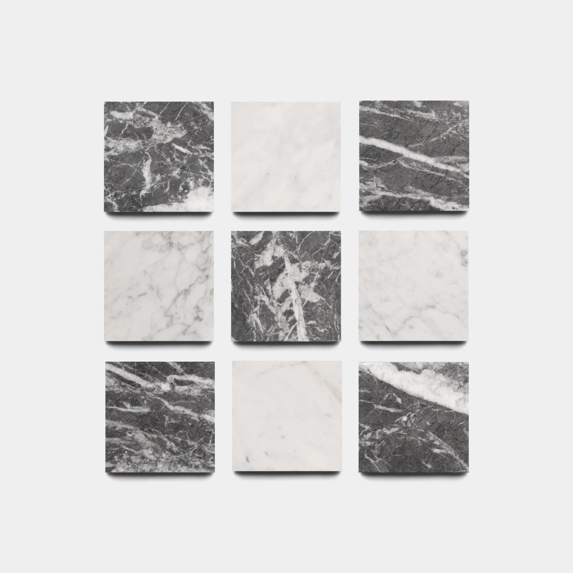 Piazzetta in Carrara + Grigio Carnico - Storm Tile LLC