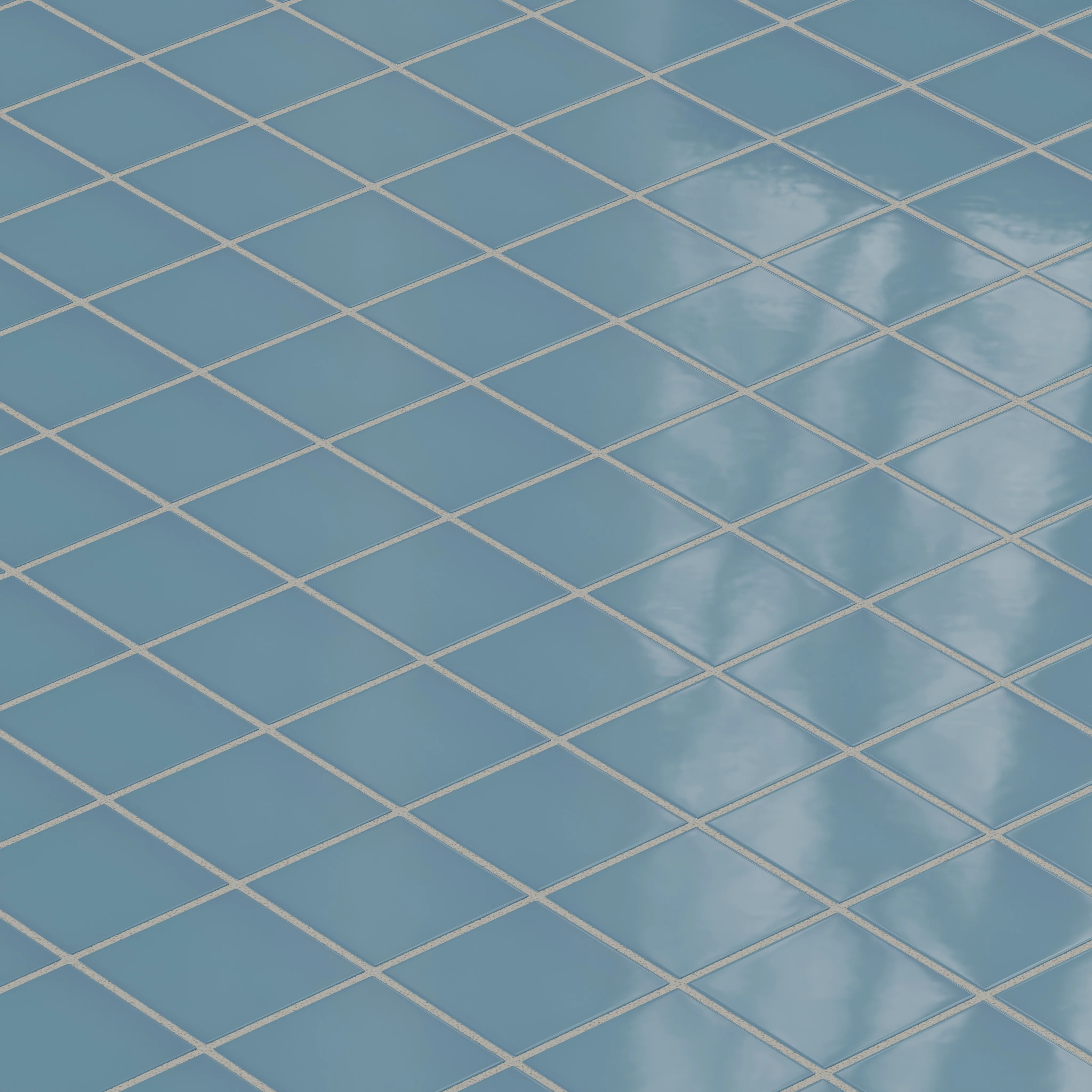 3x3 Straight Set Sheeted Natural Press Ceramic Mosaic Tile in Azurite Gloss - Storm Tile LLC