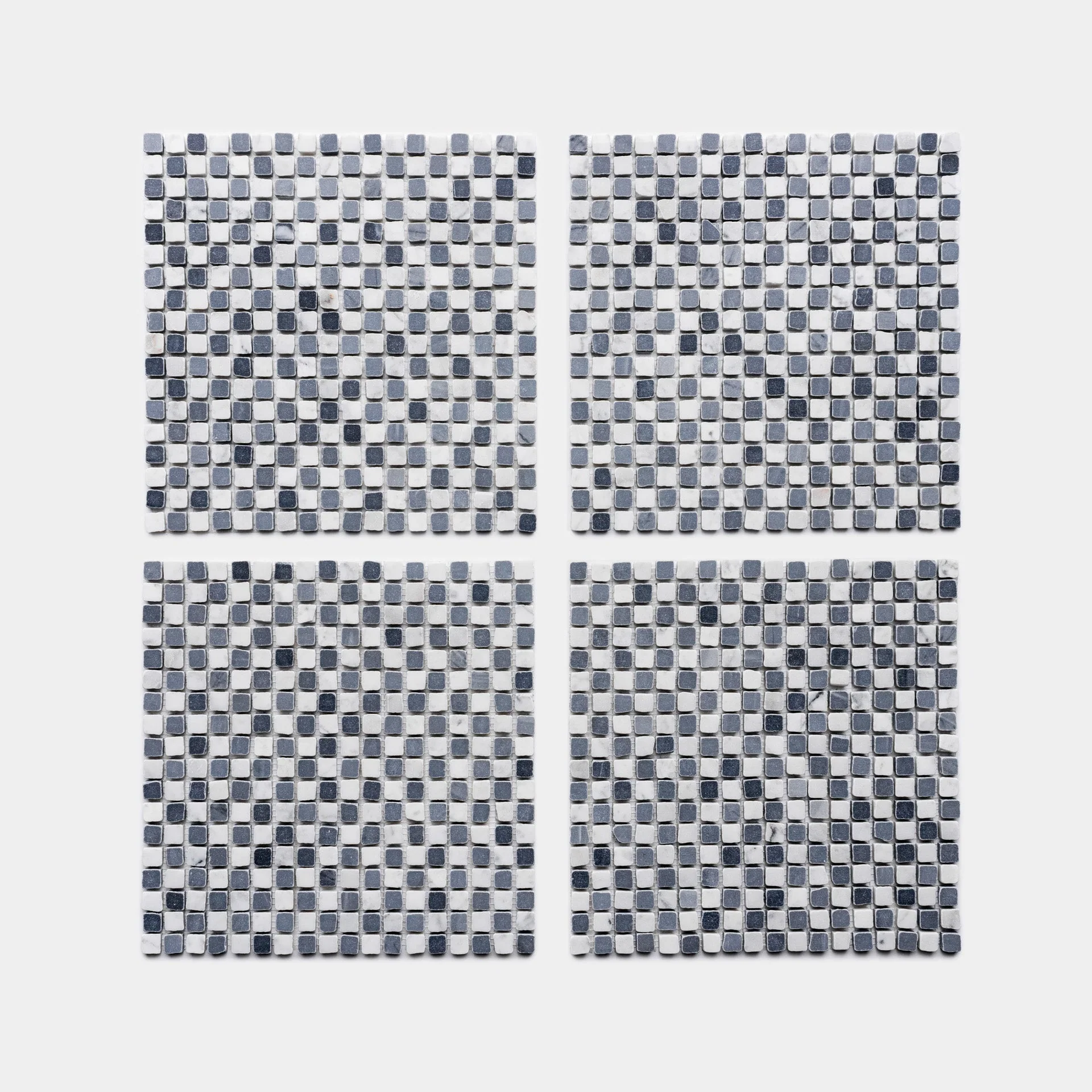 Mini Check in Carrara + Bardiglio Imperiale - Storm Tile LLC