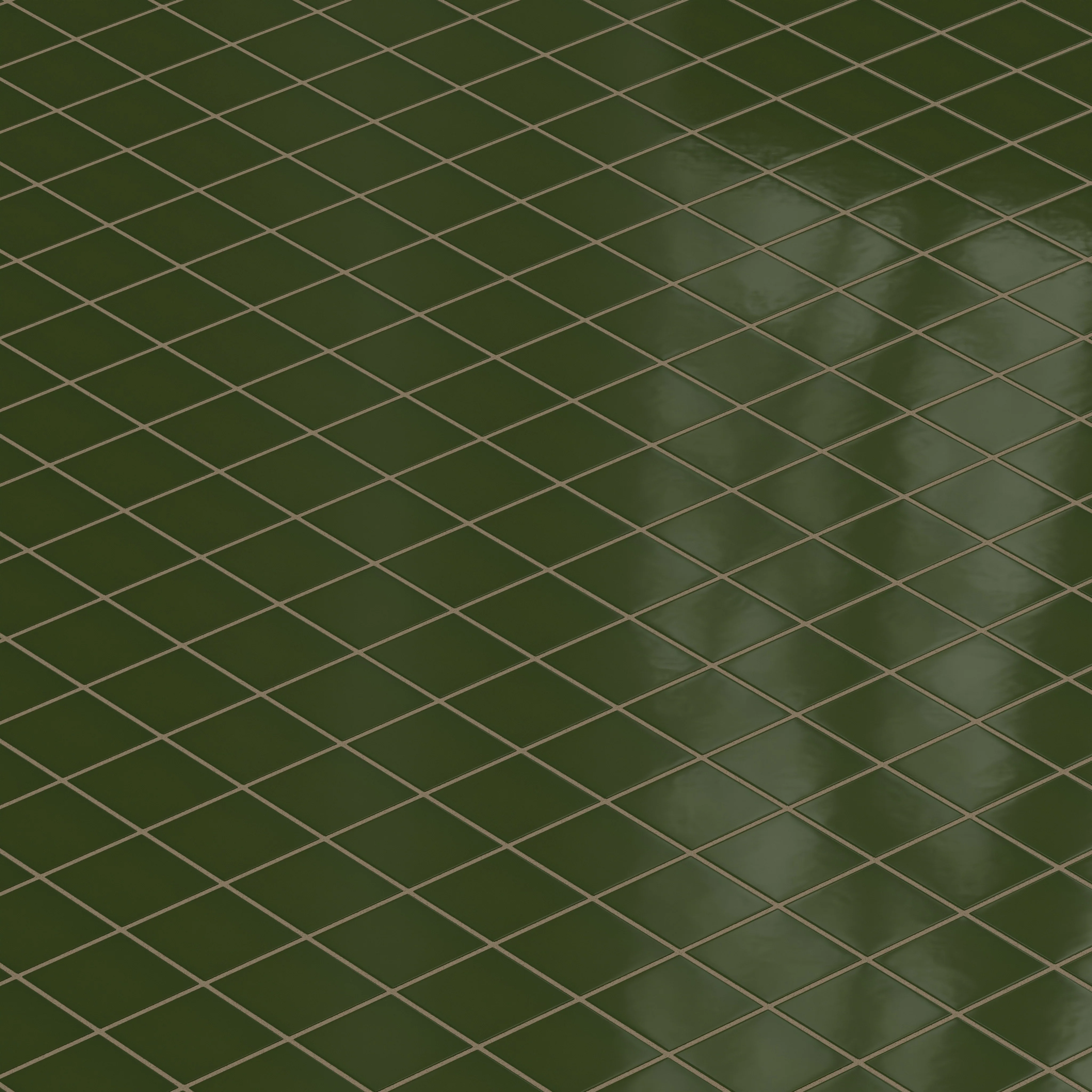 3x3 Straight Set Sheeted Natural Press Ceramic Mosaic Tile in Green Apatite Gloss - Storm Tile LLC