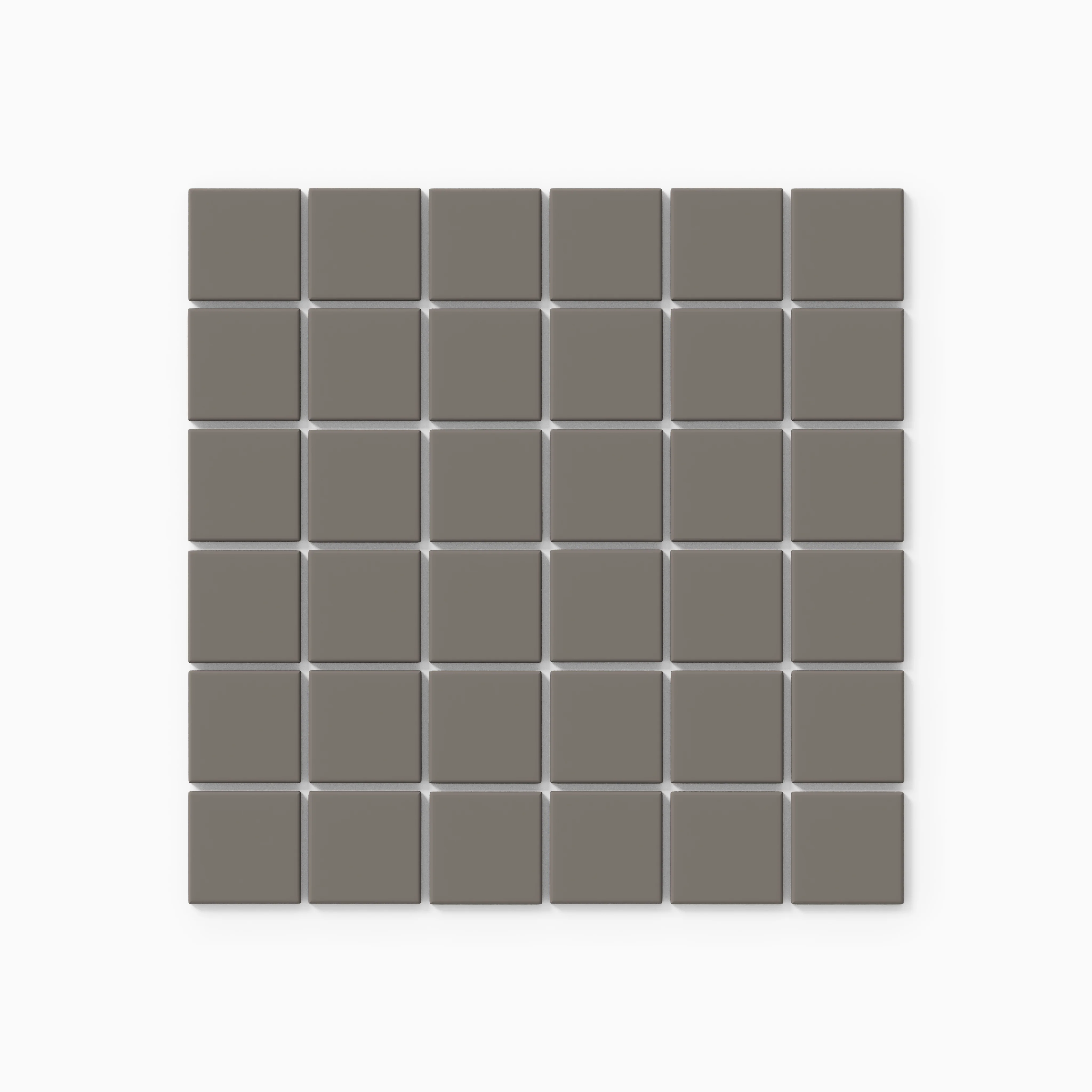 2x2 Straight Set Sheeted Natural Press Ceramic Mosaic Tile in Timberline Matte - Storm Tile LLC