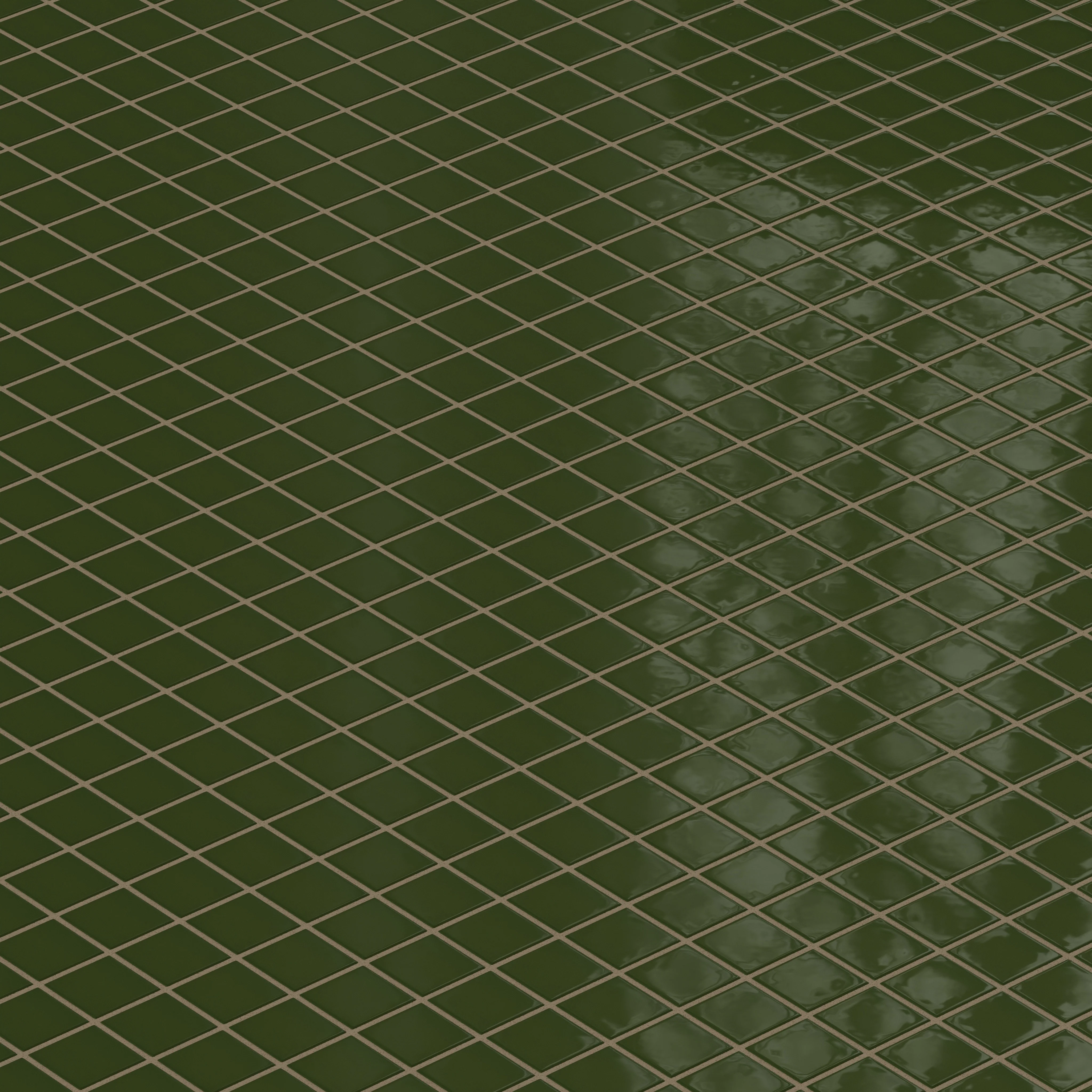 2x2 Straight Set Sheeted Natural Press Ceramic Mosaic Tile in Green Apatite Gloss - Storm Tile LLC