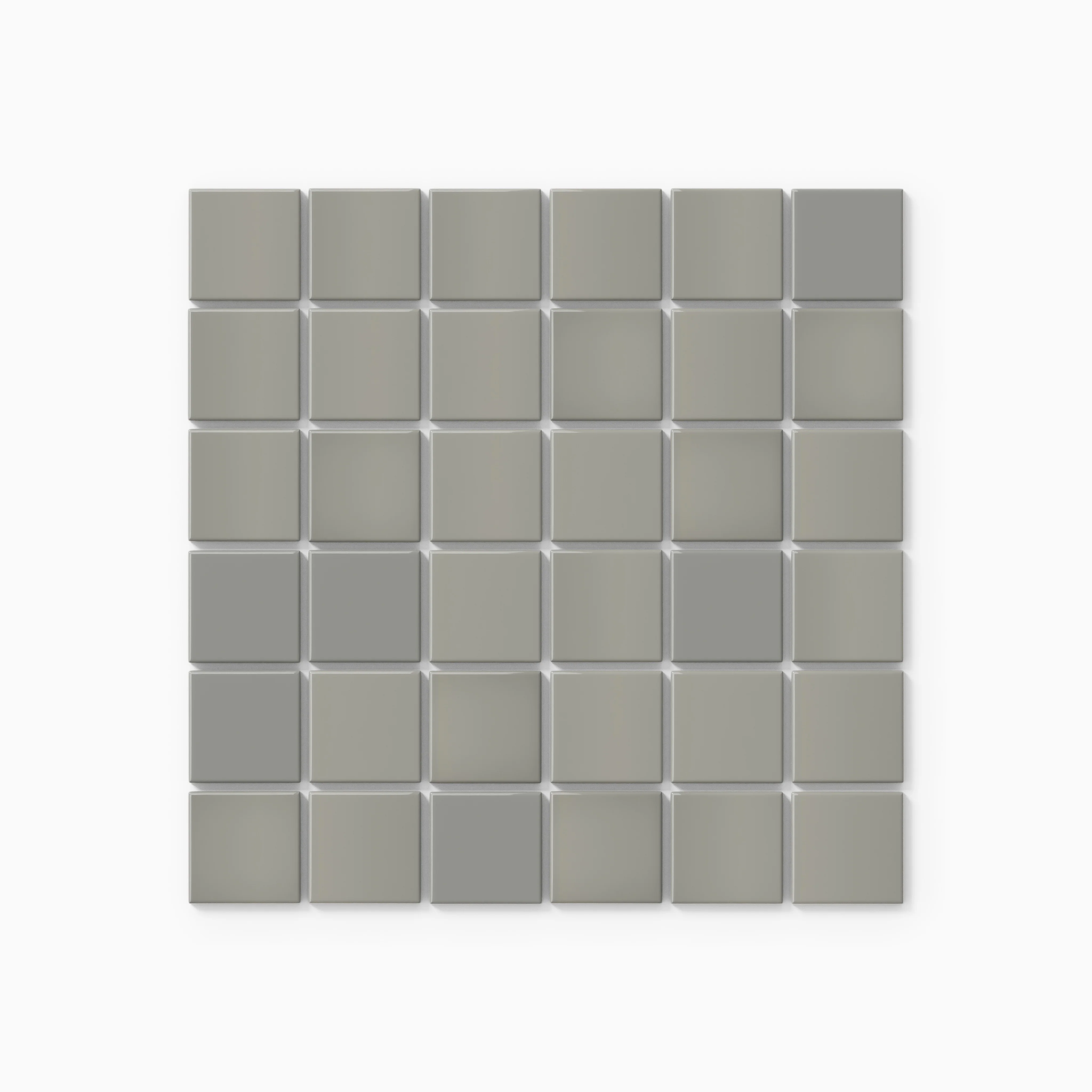 2x2 Straight Set Sheeted Natural Press Ceramic Mosaic Tile in Puget Sound Gloss - Storm Tile LLC