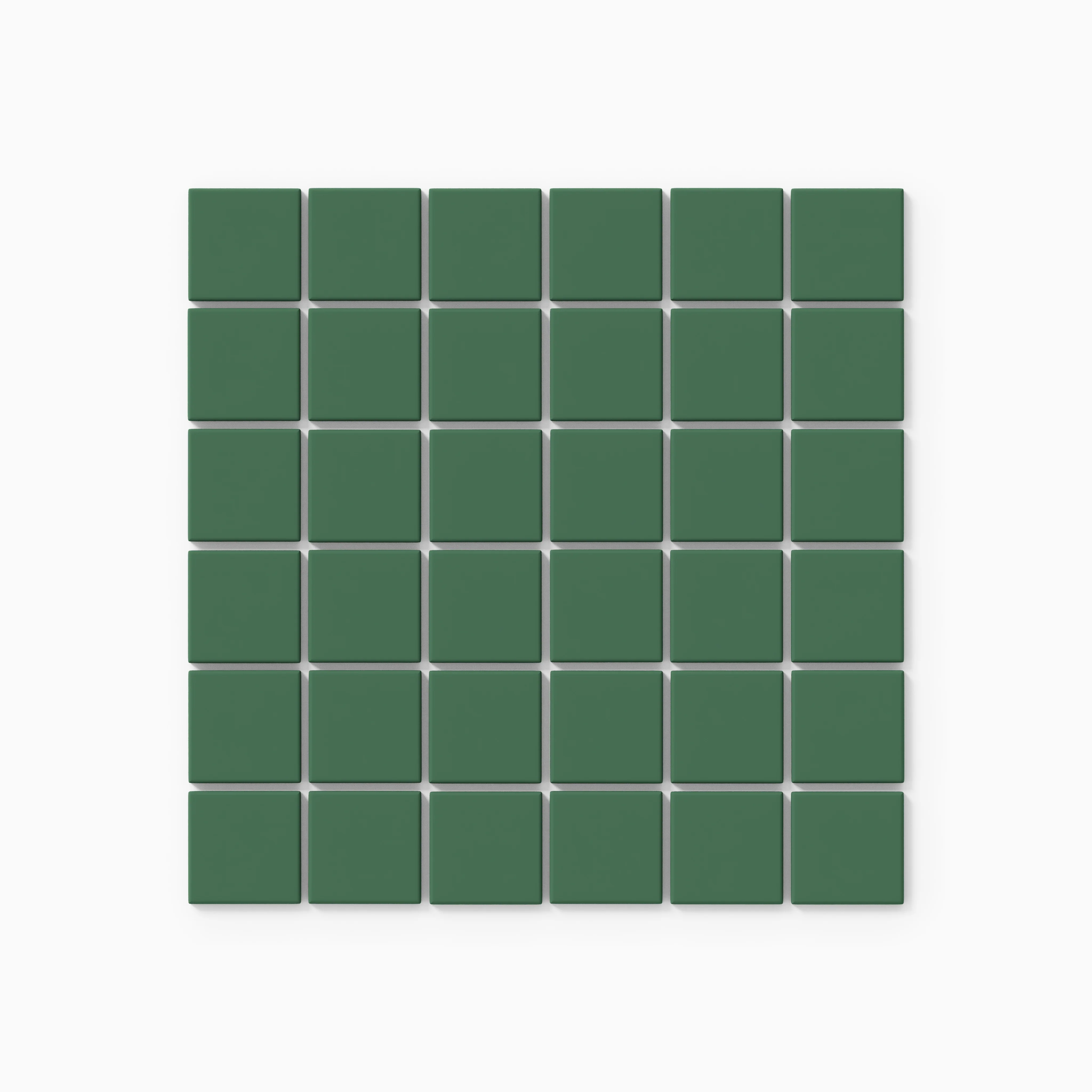 2x2 Straight Set Sheeted Natural Press Ceramic Mosaic Tile in Viridian Matte - Storm Tile LLC